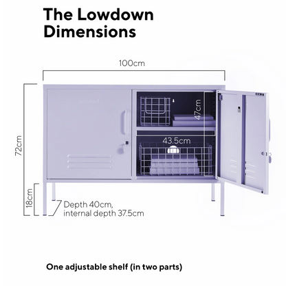 Cabinet with dimensions labeled on a white background