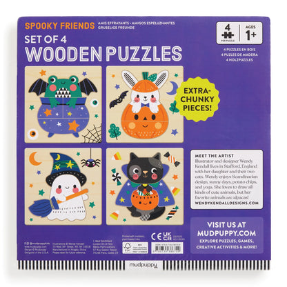 Halloween Set of 4 Wooden Puzzles