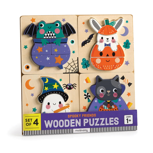 Halloween Set of 4 Wooden Puzzles