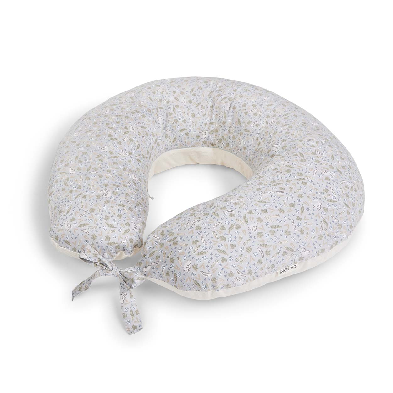 Floral patterned neck pillow on a white background