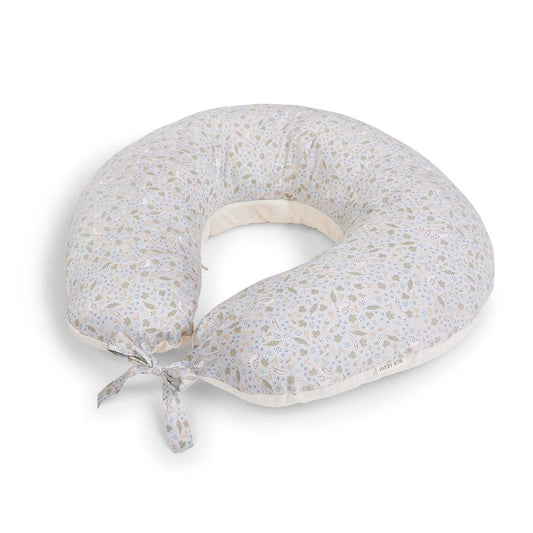 Floral patterned neck pillow on a white background