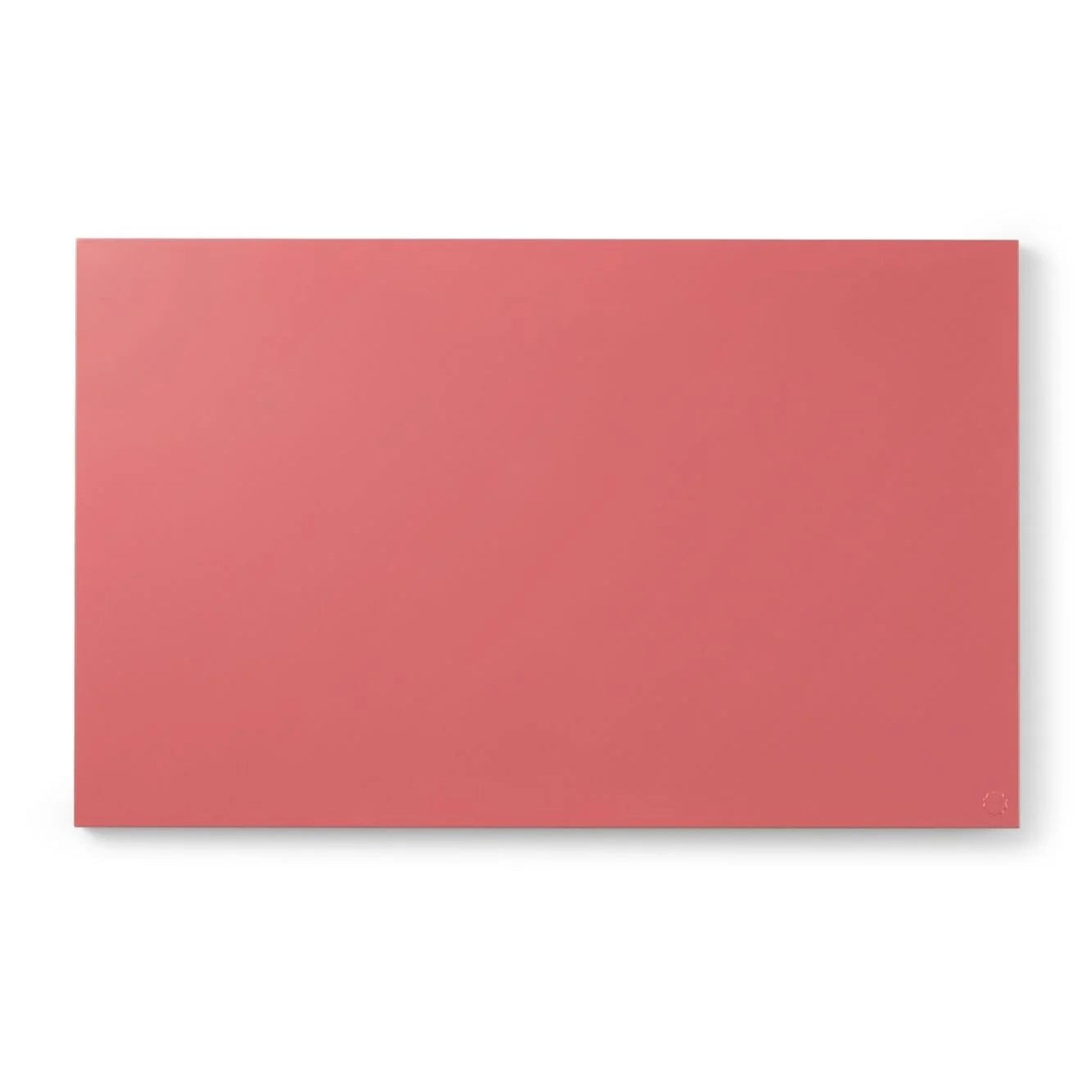 Rectangular pink tile on a white background