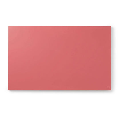 Rectangular pink tile on a white background