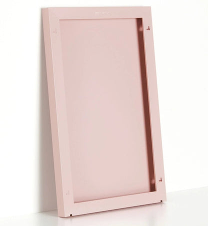 Pink pet door on a white background