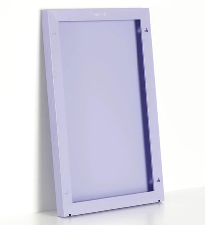 Purple rectangular frame on a white background