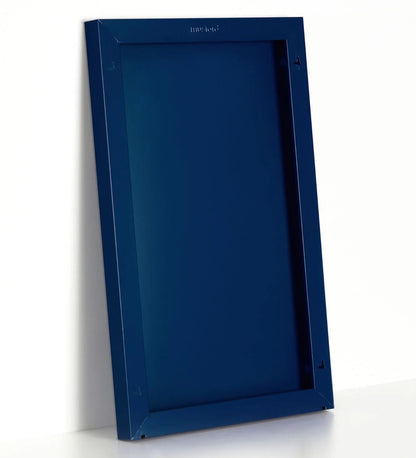 Blue rectangular frame on a white background