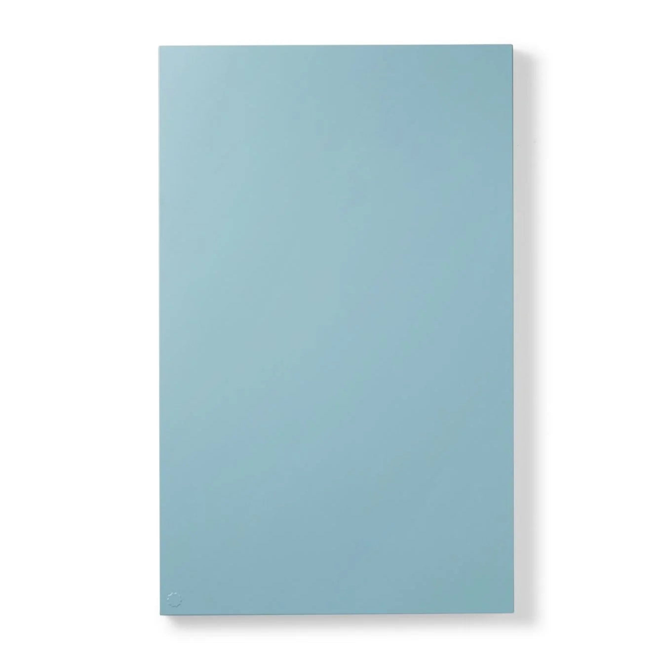 Rectangular light blue object on a white background