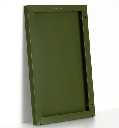 Green pet door on a white background