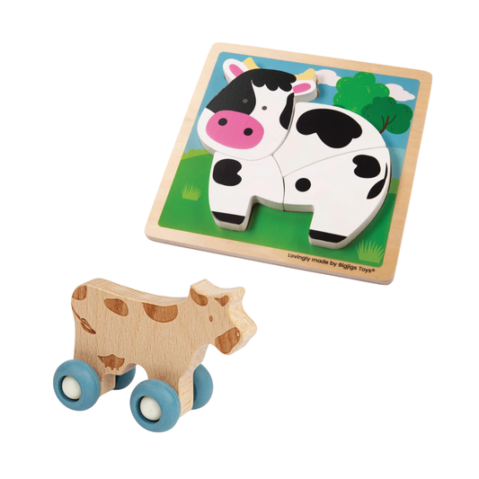 Bigjigs Farm Bundle: Cow