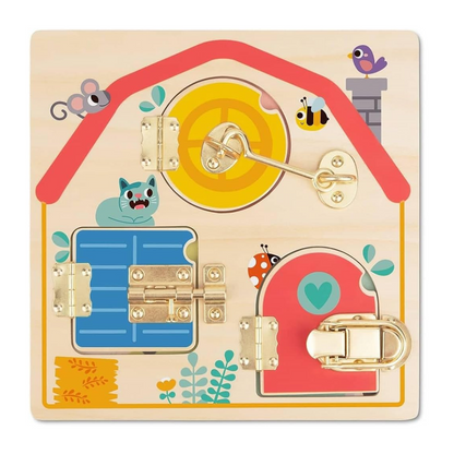 Wooden Latches Activity Board