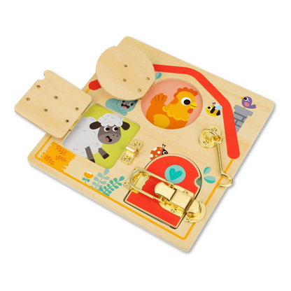 Wooden Latches Activity Board