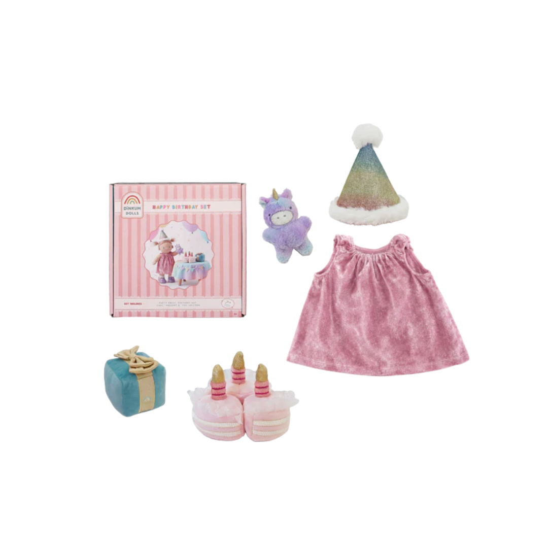 Dinkum Doll Dress Up Set - Happy Birthday