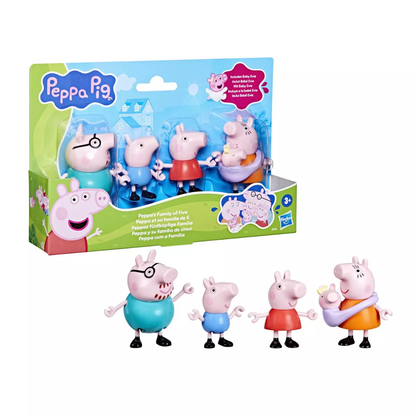 Peppa Pig Figures - Peppa's Family Pack with Baby Evie