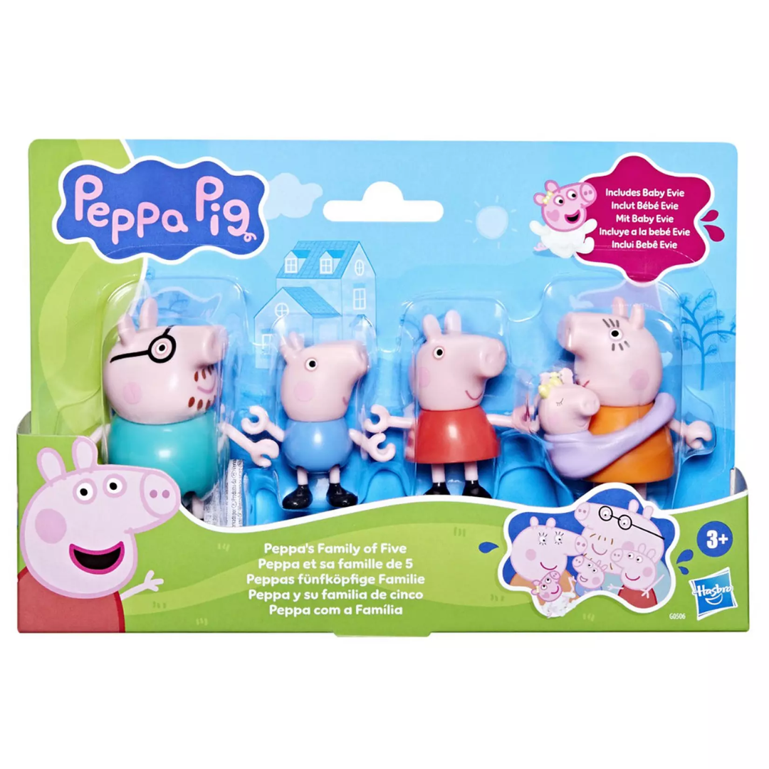 Peppa Pig Figures - Peppa's Family Pack with Baby Evie