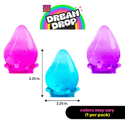 Dream Drop product with dimensions and color options on a white background