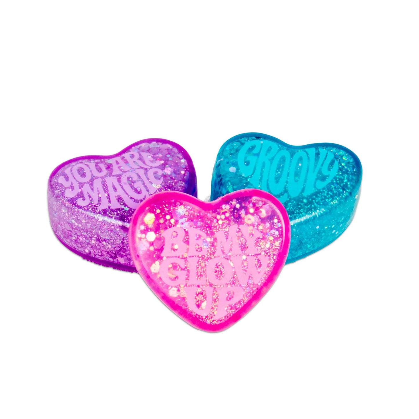 Teenie Sparkle Hearts NeeDoh - Pack of 3