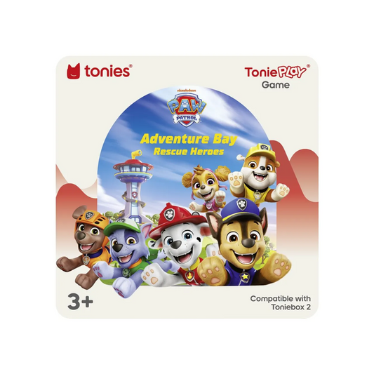 ToniePlay game packaging featuring Paw Patrol characters on a white background