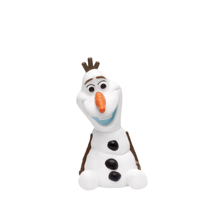 Snowman figurine with a crown on a white background