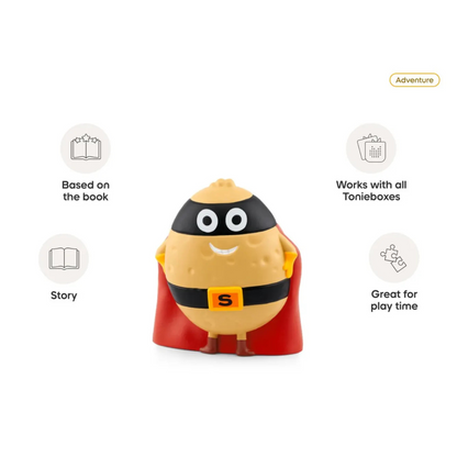 Toy figure with superhero costume on a white background