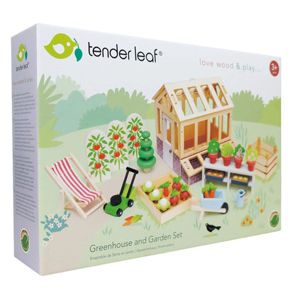 Tender Leaf Greenhouse and Garden Set packaging on a white background