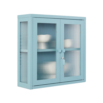 Blue cabinet on a white background