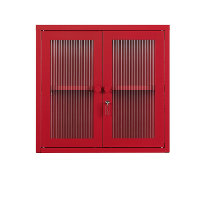 Poppy red cabinet on white background