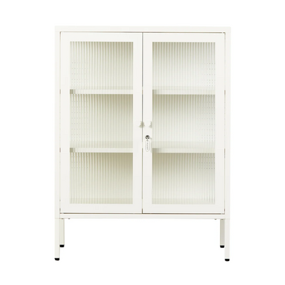 Chalk cabinet with glass panels