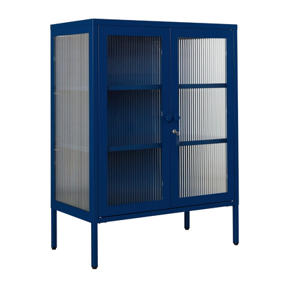 Blue cabinet on a white background