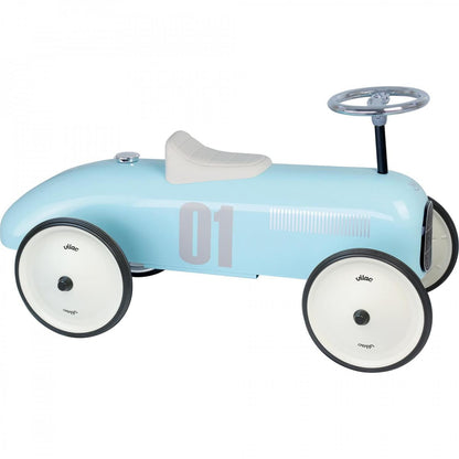 Children's toy car with number 01 on a white background