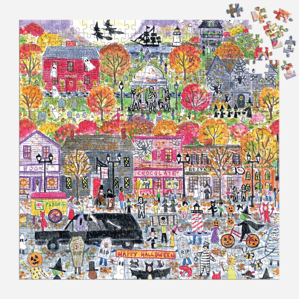 Halloween Parade 500 Piece Puzzle by Michael Storrings