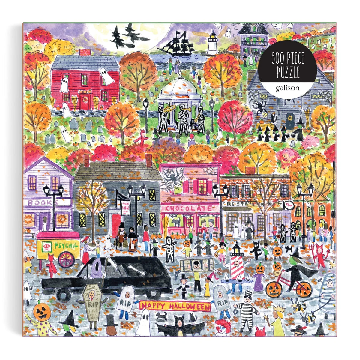 Halloween Parade 500 Piece Puzzle by Michael Storrings