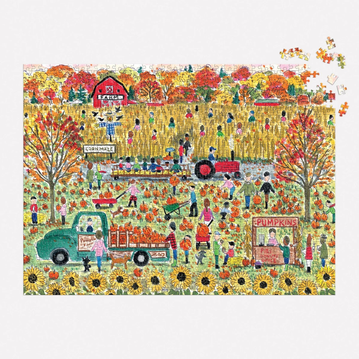 Pumpkin Patch 1000 Piece Puzzle by Michael Storrings