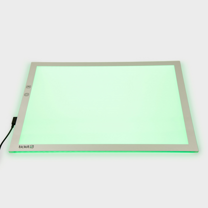 Light up panel glowing green