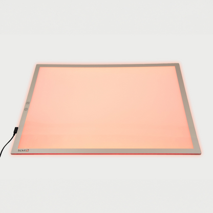Light up panel with orange light