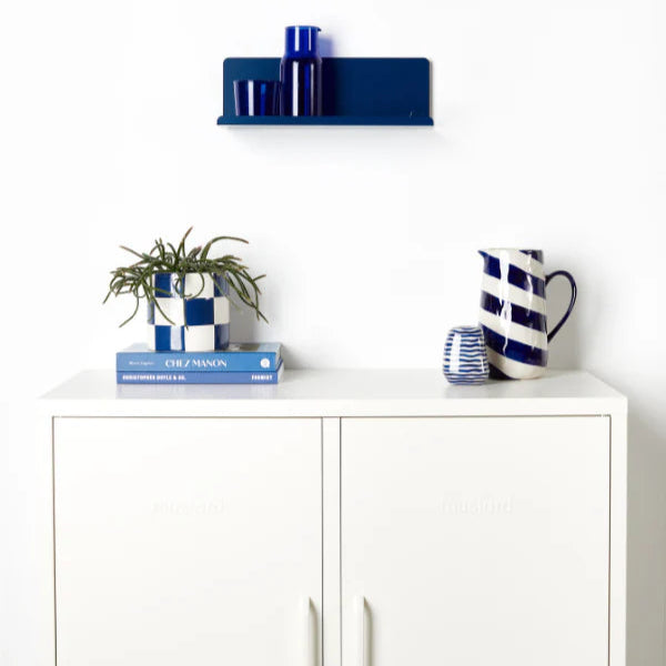 Navy blue shelf