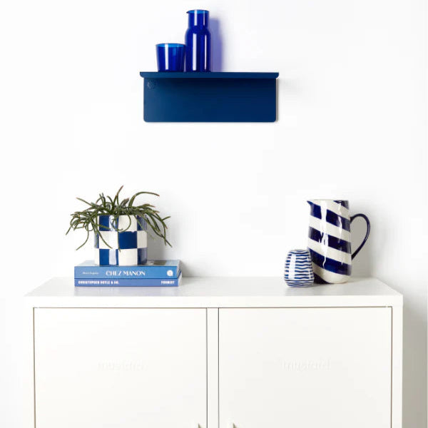 Navy blue shelf