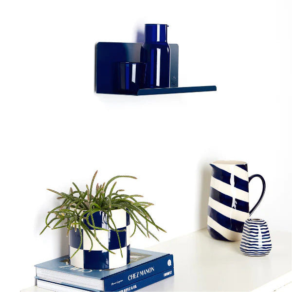 Navy blue shelf