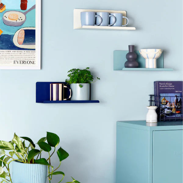 Navy blue shelf