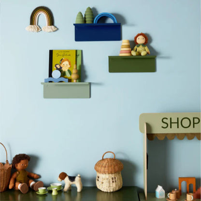 Navy blue shelf